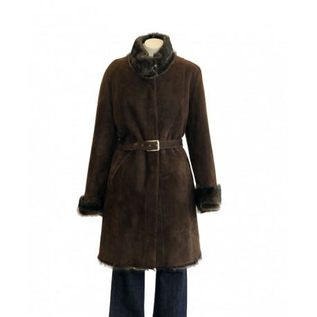 ABRIGO 12033 D. FACE FOQUINA MARRÓN